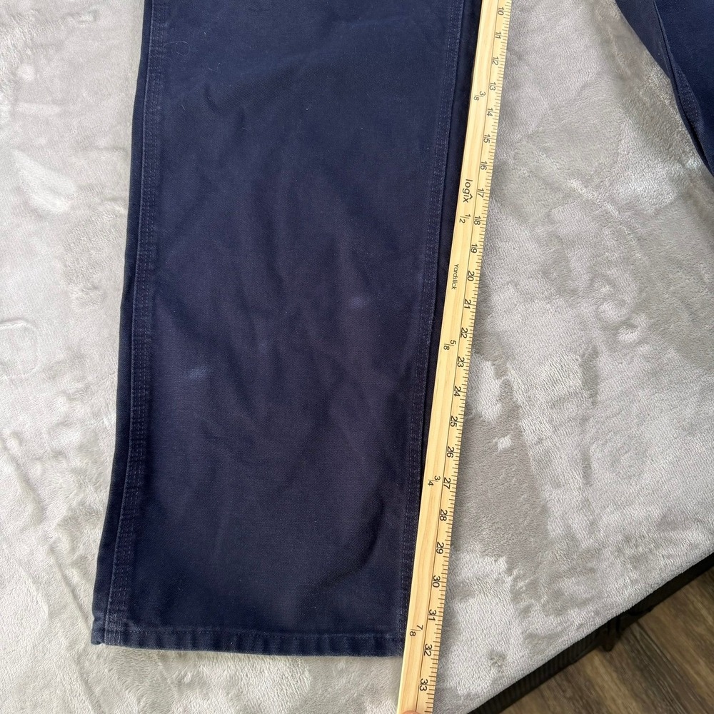 Carhartt Lot B11-MDT 2 Pairs Loose Original Fit Duck Work Pants Men's 38x34 Navy - Picture 8 of 10